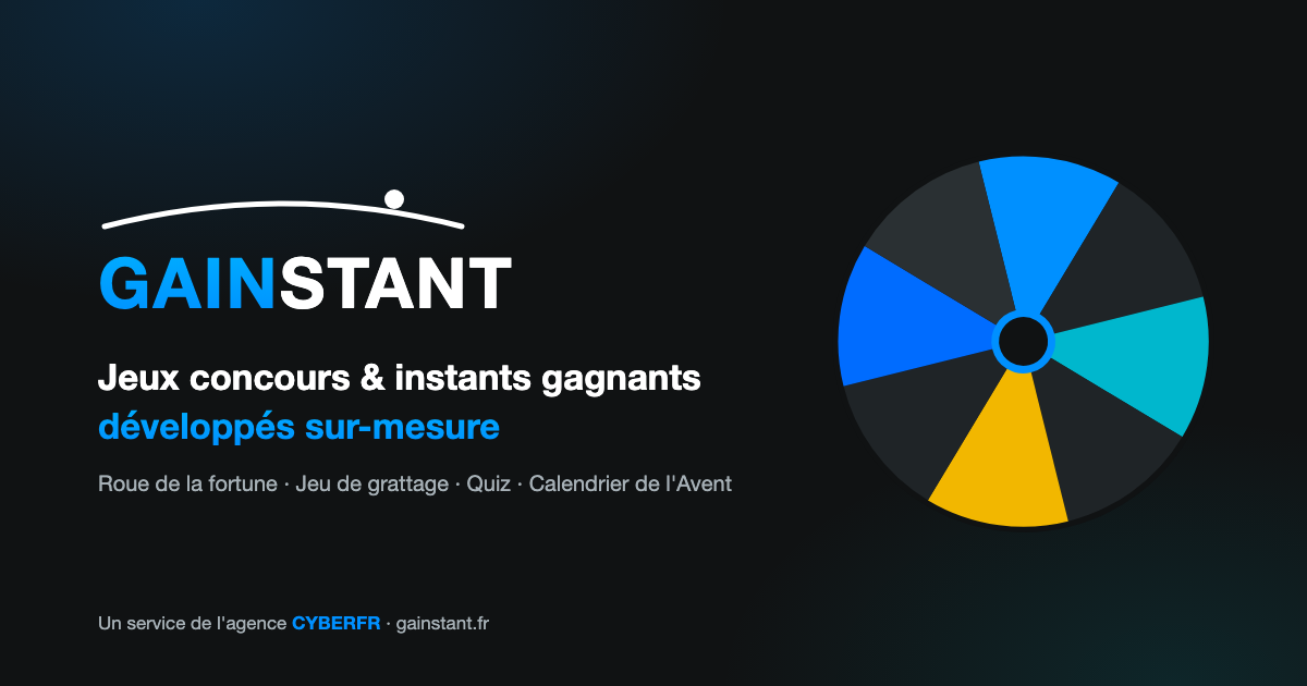 Gainstant, studio de jeux concours et instants gagnants pour les agences